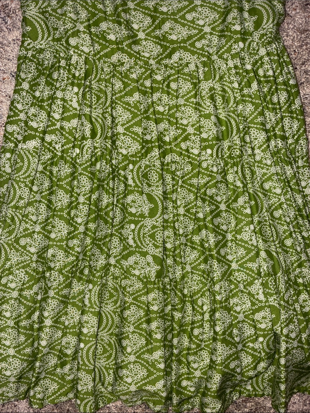 NWT Sincerely Jules Green Boho Tiered V-Neck Mini Sundress - Size Small - Picture 4 of 7